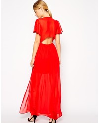 Robe longue rouge Asos