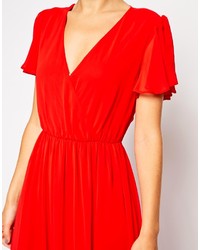 Robe longue rouge Asos