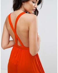 Robe longue rouge Asos