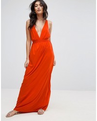 Robe longue rouge Asos