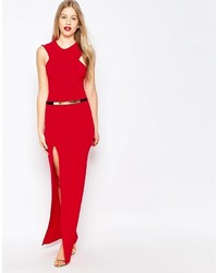 Robe longue rouge