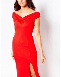 Robe longue rouge