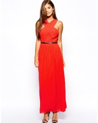 Robe longue rouge