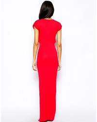 Robe longue rouge Asos