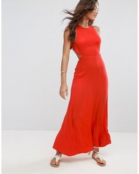 Robe longue rouge Asos