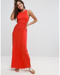 Robe longue rouge Asos