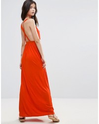 Robe longue rouge Asos