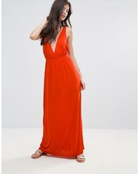 Robe longue rouge Asos