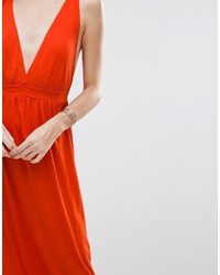 Robe longue rouge Asos