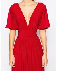 Robe longue rouge Love