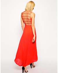 Robe longue rouge