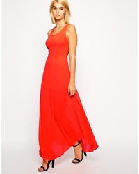 Robe longue rouge