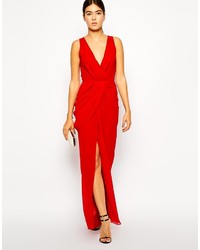 Robe longue rouge