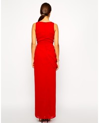 Robe longue rouge