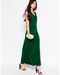 Robe longue vert foncé