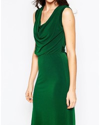 Robe longue vert foncé