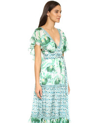 Robe longue vert menthe Temperley London