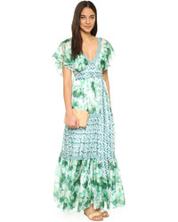 Robe longue vert menthe Temperley London