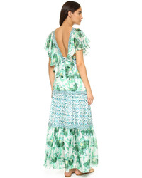 Robe longue vert menthe Temperley London