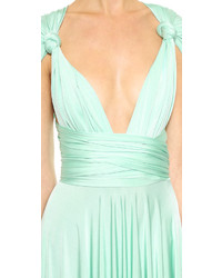 Robe longue vert menthe