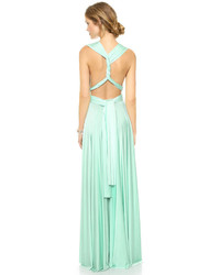 Robe longue vert menthe