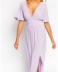 Robe longue violet clair Love