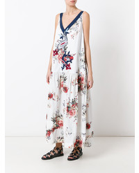 Robe midi à fleurs blanche Antonio Marras