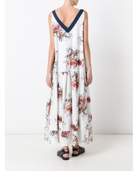 Robe midi à fleurs blanche Antonio Marras