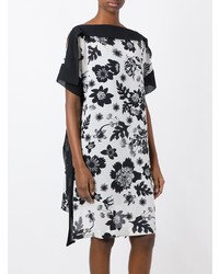 Robe midi à fleurs blanche Antonio Marras