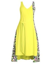 Robe midi à fleurs chartreuse Finery
