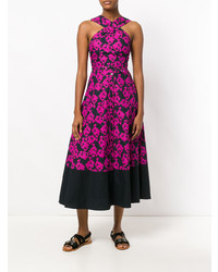 Robe midi à fleurs fuchsia Borgo De Nor