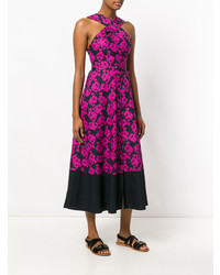 Robe midi à fleurs fuchsia Borgo De Nor