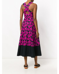 Robe midi à fleurs fuchsia Borgo De Nor