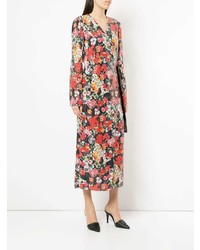 Robe midi à fleurs multicolore Goen.J