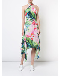 Robe midi à fleurs multicolore Josie Natori