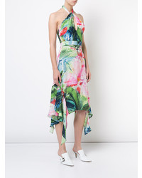 Robe midi à fleurs multicolore Josie Natori