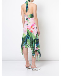 Robe midi à fleurs multicolore Josie Natori