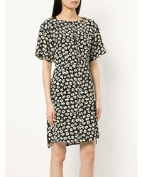 Robe midi à fleurs noire et blanche Proenza Schouler