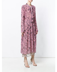 Robe midi à fleurs rose Cédric Charlier