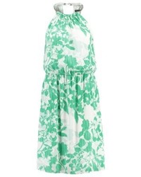 Robe midi à fleurs vert menthe Esprit