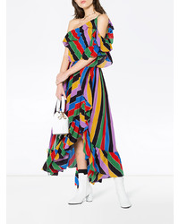 Robe midi à rayures verticales multicolore Philosophy di Lorenzo Serafini