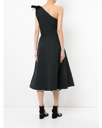 Robe midi à volants noire Goen.J