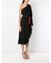 Robe midi à volants noire Nk