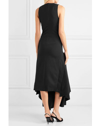 Robe midi à volants noire SOLACE London