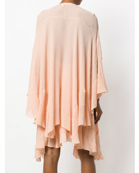 Robe midi à volants rose Chloé