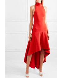 Robe midi à volants rouge SOLACE London