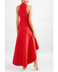 Robe midi à volants rouge SOLACE London