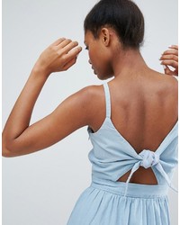 Robe midi bleu clair Monki