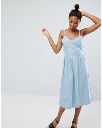 Robe midi bleu clair Monki