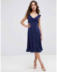 Robe midi bleu marine Asos